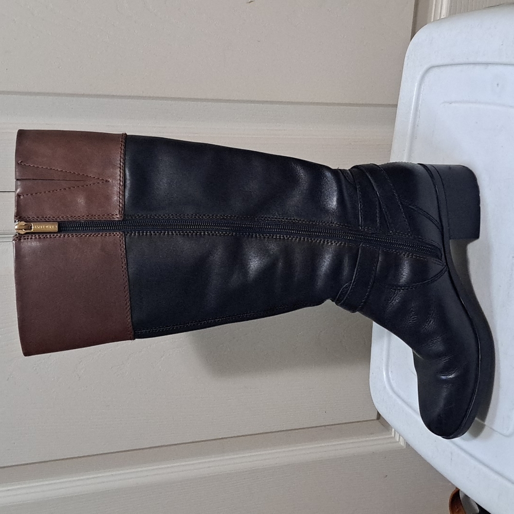 Bandolino "Baya" tall riding boots - genuine leather- women's 6.5 wide calf - Picture 4 of 9